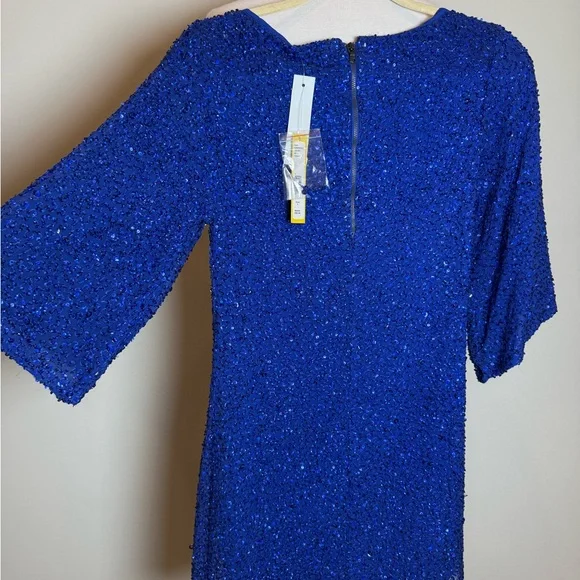 Alice + Olivia Sparkling Blue Mini Dress
